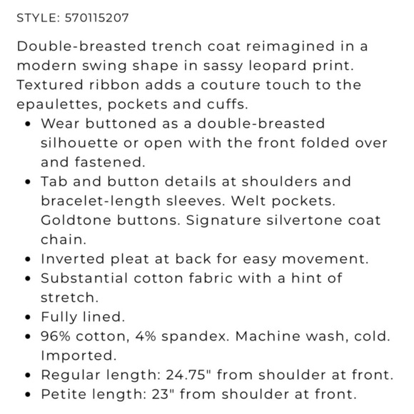 White House Black Market Leopard Print Jacket 4 Small - Picture 16 of 16